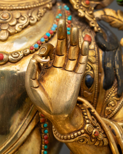 Manjushree Bodhisattva | Traditional Nepalese Buddhist Sculpture