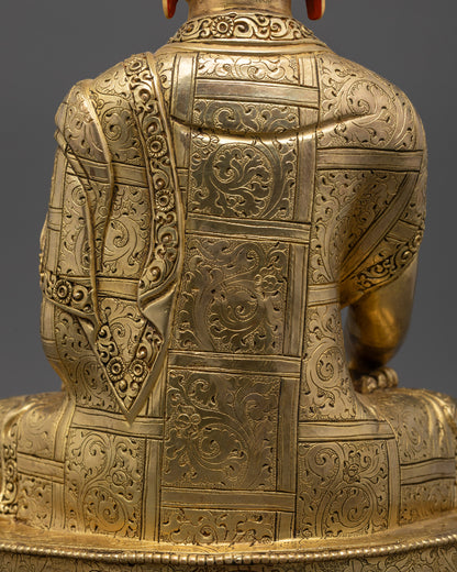 Tibetan Shakyamuni Buddha Statue | Traditional Himalayan Art Nepal