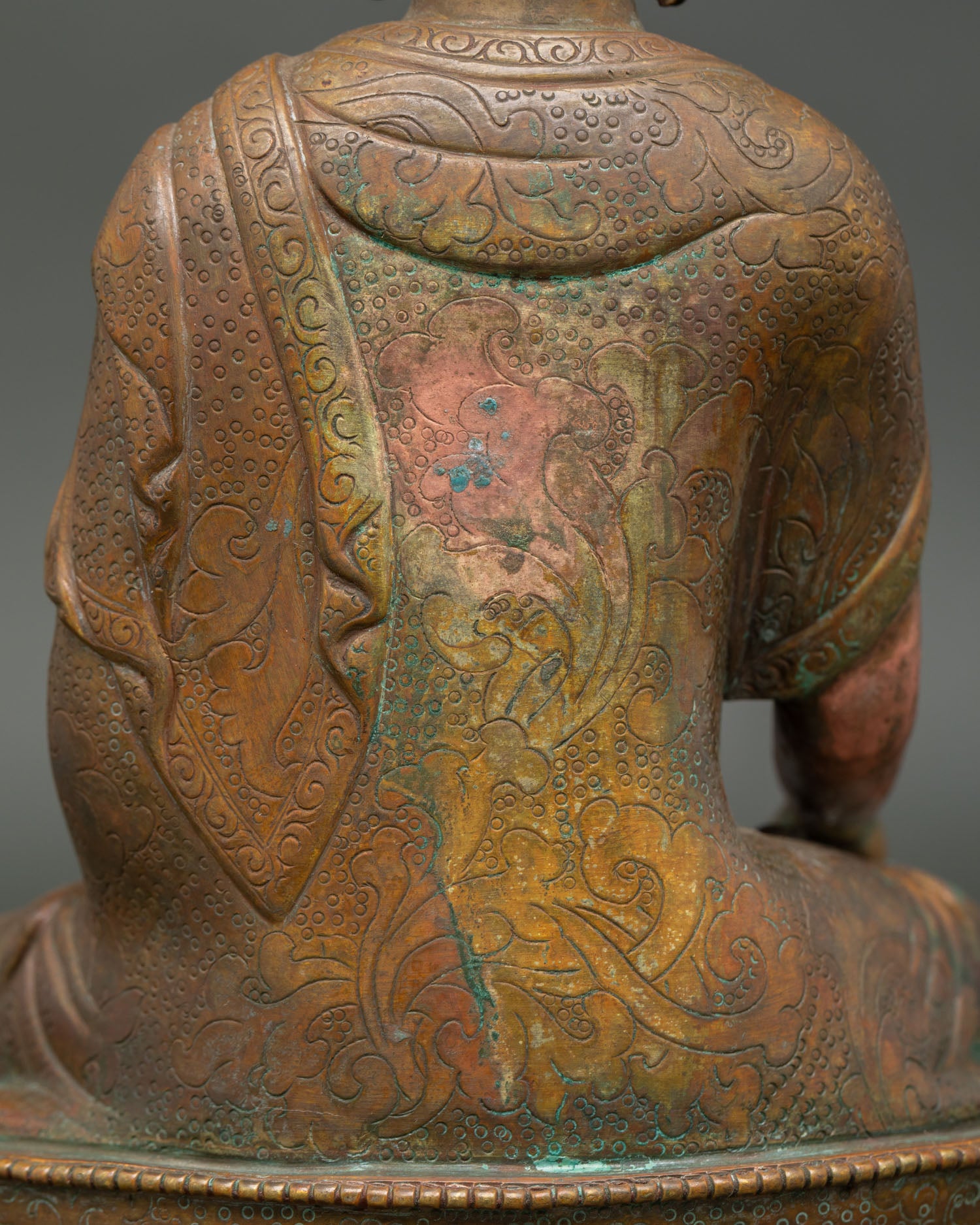 Meditating Buddha Statue from Nepal | Oxidized Copper Sculpture