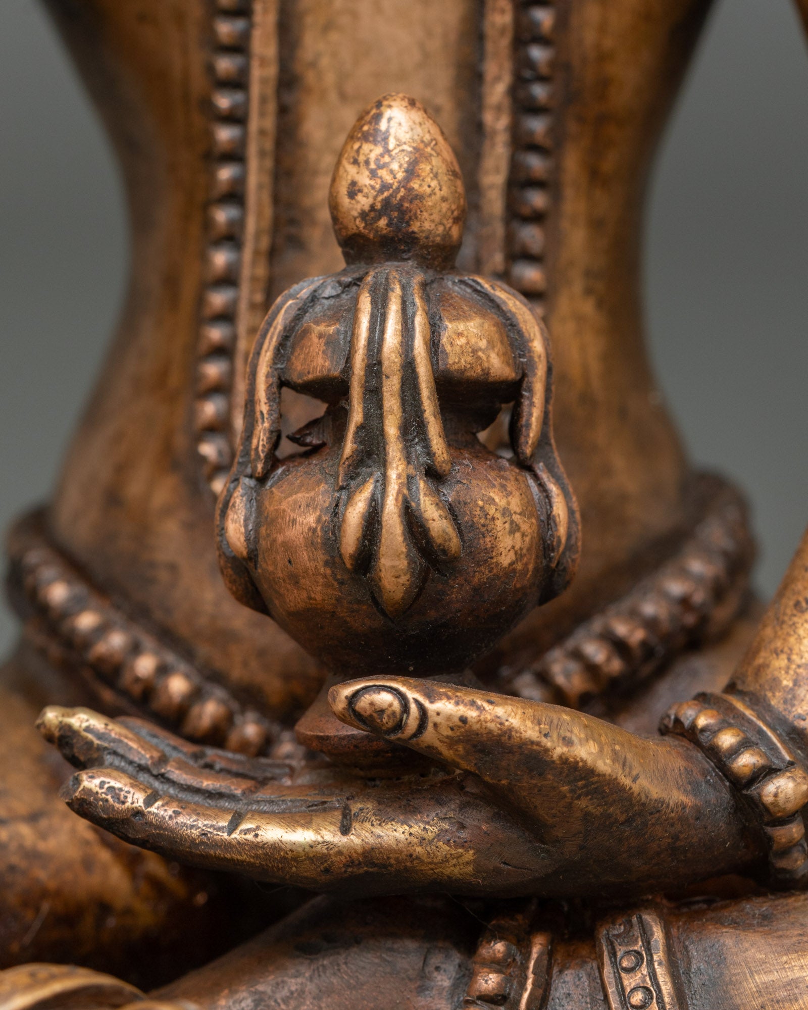 Six-Armed Vasudhara Statue | Oxidized Copper & Bronze Sculpture
