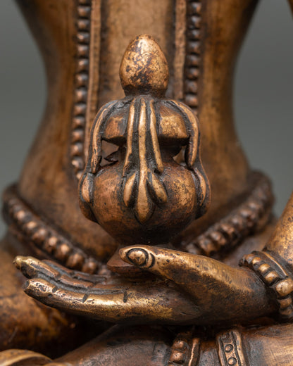 Six-Armed Vasudhara Statue | Oxidized Copper & Bronze Sculpture