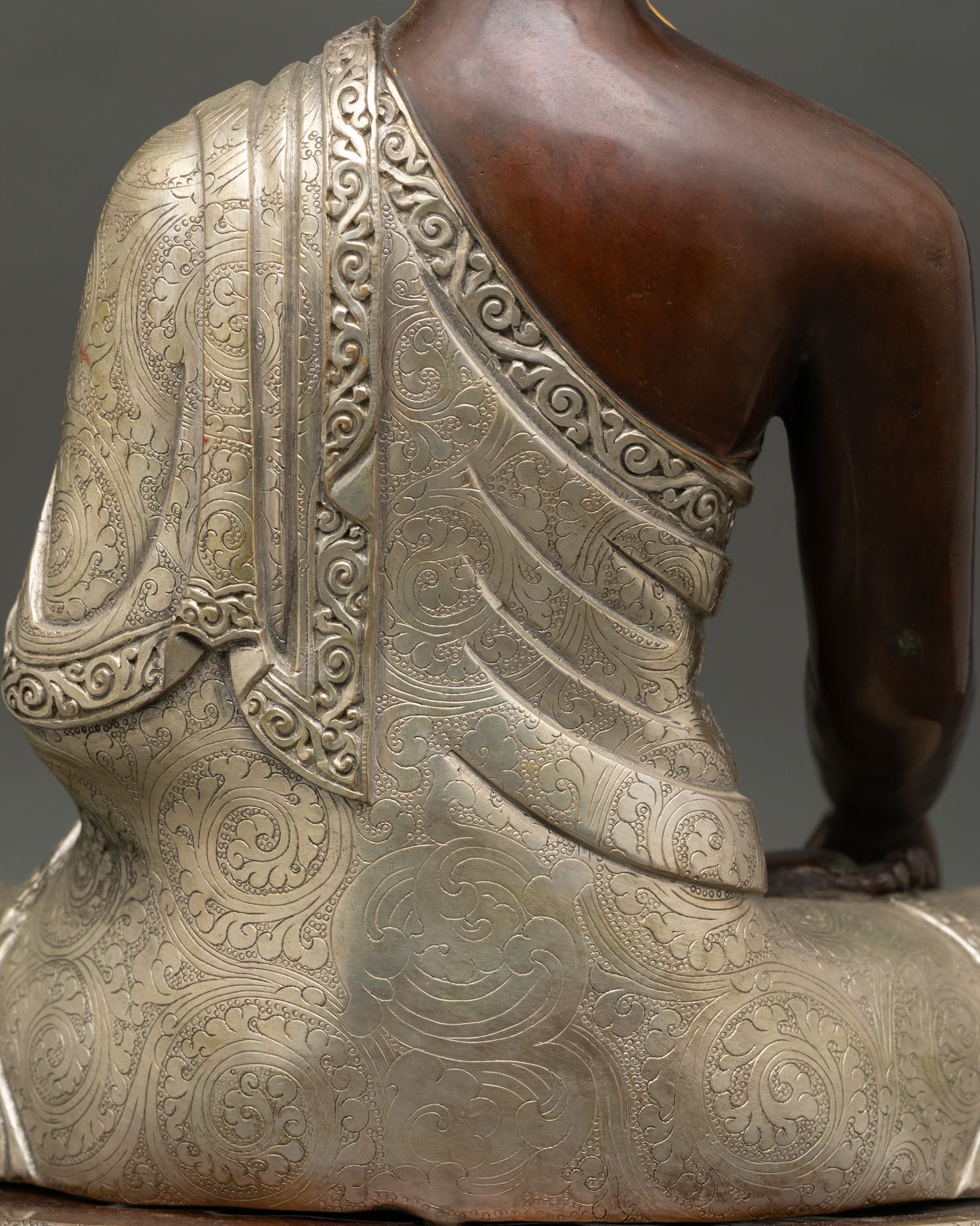 Enlightenment Teacher Shakyamuni Buddha – Oxidized Copper Statue