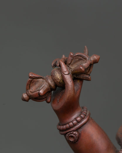 Oxidized Vajrapani Statue | Protector of Buddha's Teachings