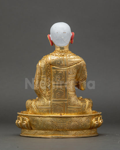 Lama Tsongkhapa Statue Set | Handmade Himalayan Sculptures