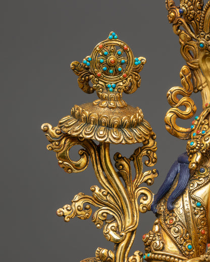 33" Enthroned Maitreya Buddha Statue | Future Buddha Statue from Nepal