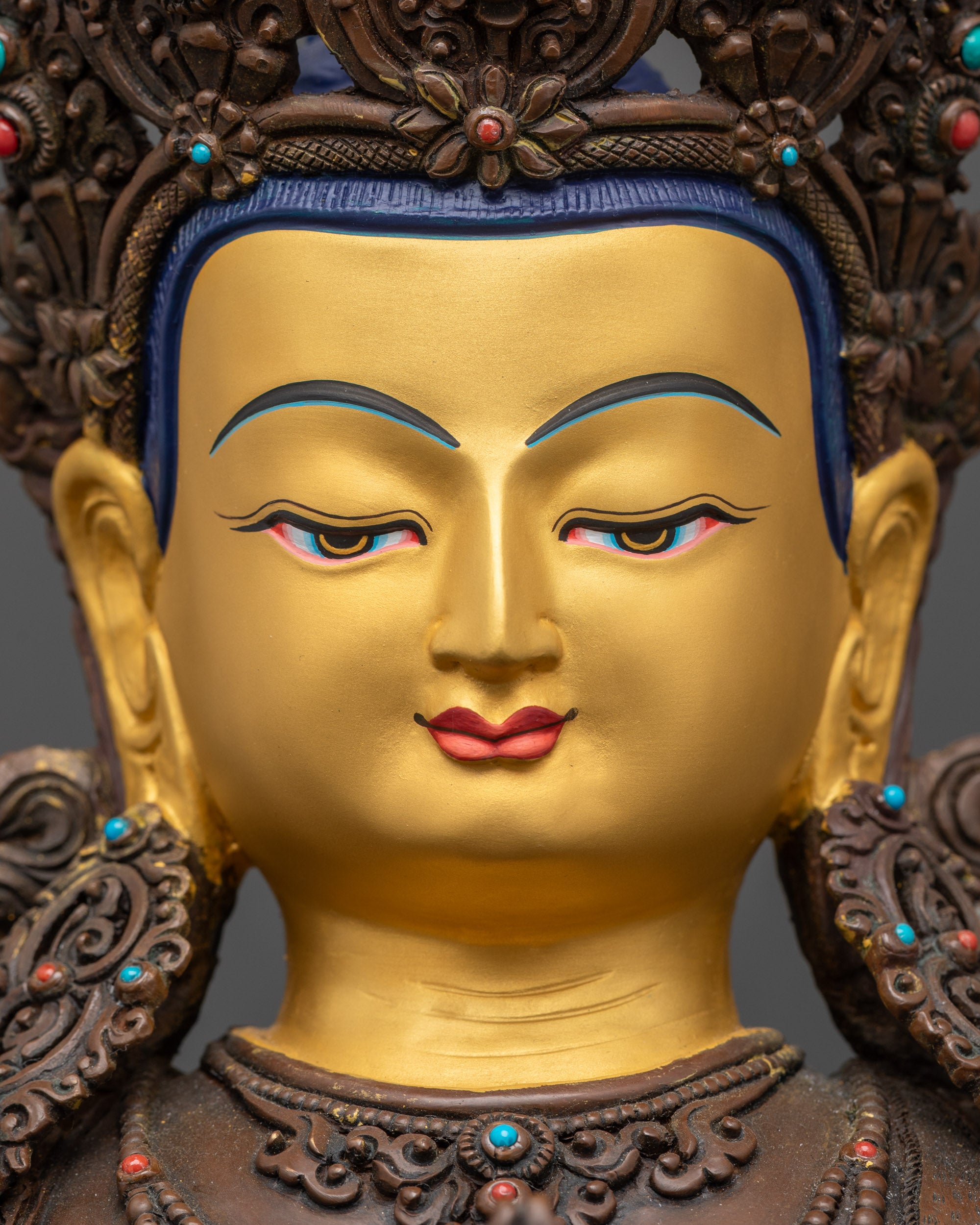 Nepalese Chenrezig Statue – Handcrafted Tibetan Avalokiteshvara Figure