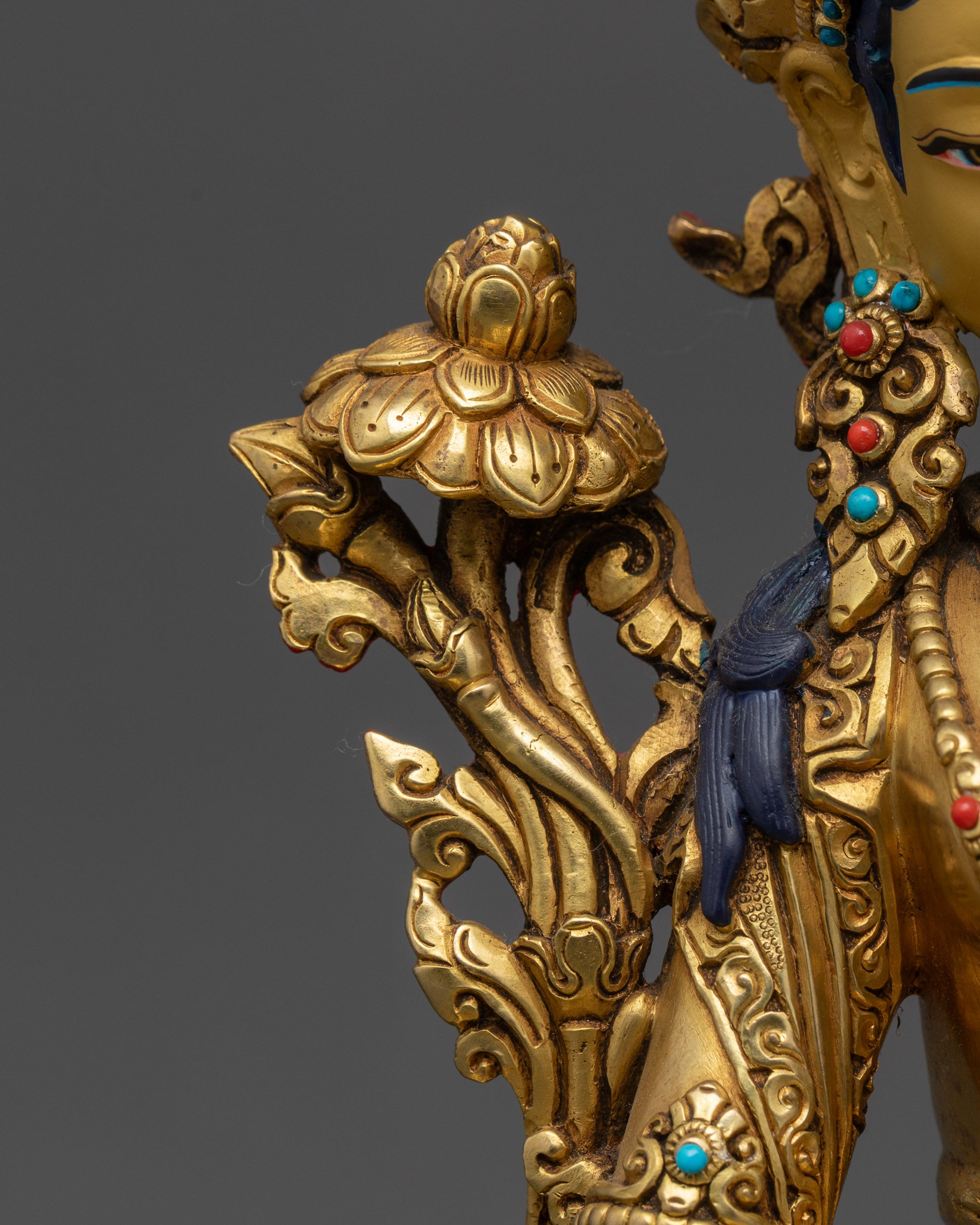 Sacred White Tara Statue | Handmade Buddhist Female Deity of Long Life