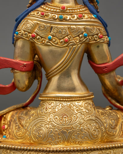 Handmade Nepalese Bodhisattva Dukar Sculpture