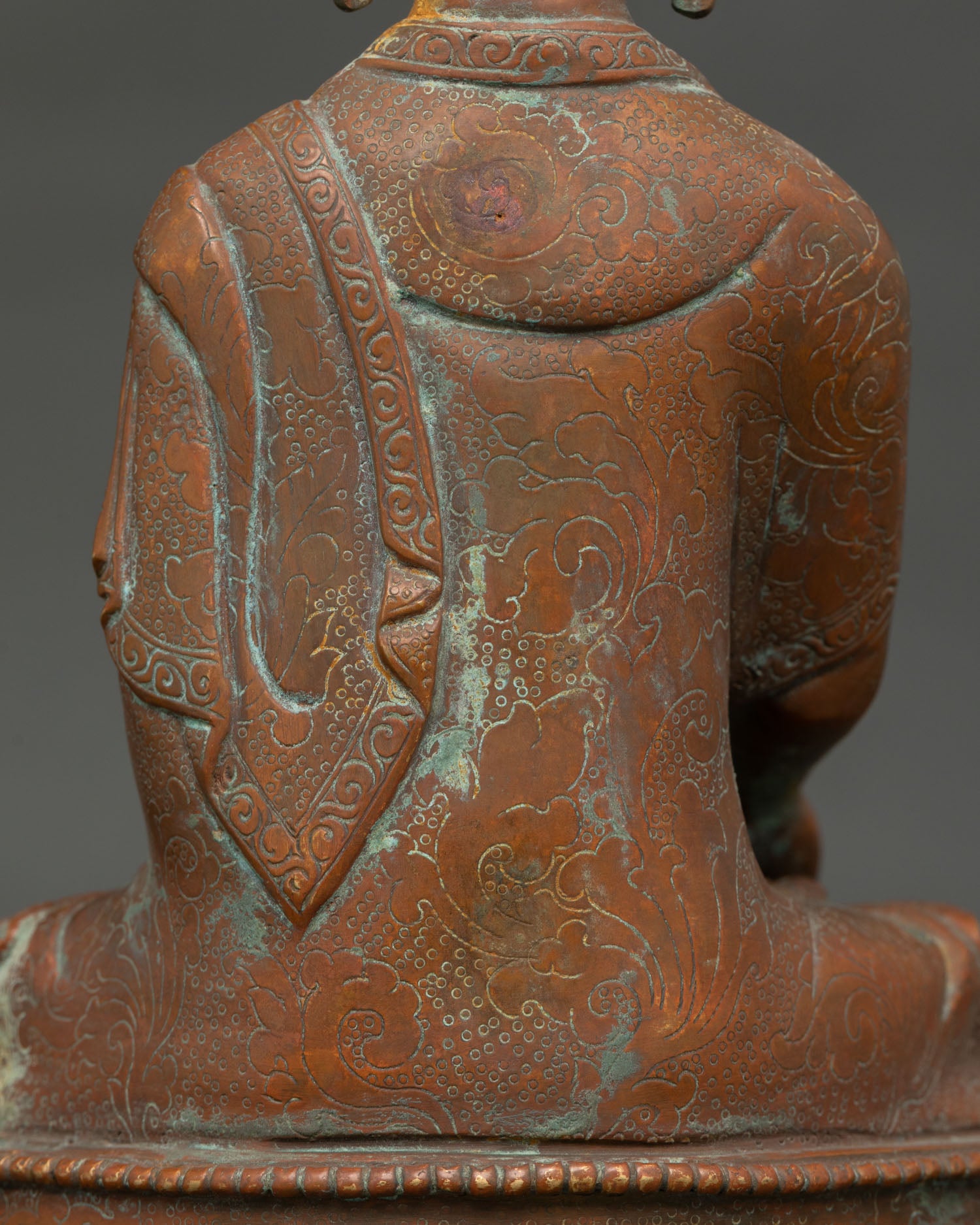 Antique Finish Shakyamuni Buddha Statue | Buddhist Meditation Art