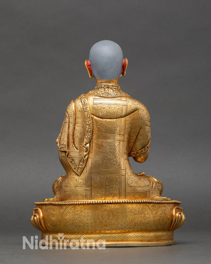 Tsong Khapa Statue Set | Handcrafted Nepalese Artwork