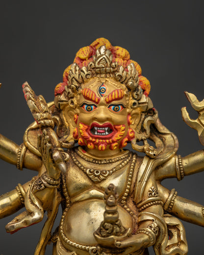 White Mahakala Statue