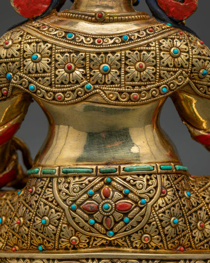 Jambhala Statue for Wealth & Protection | Tibetan Altar Sculpture