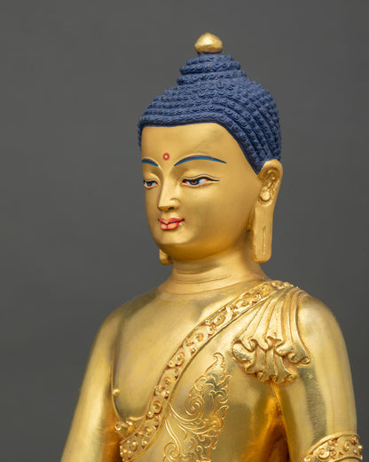 Tibetan Buddha Shakyamuni Statue | Handcrafted in Nepal