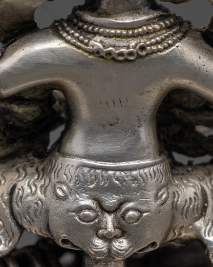 Four-Armed Mahakala Mantra Statue | Handcrafted Tibetan Protector