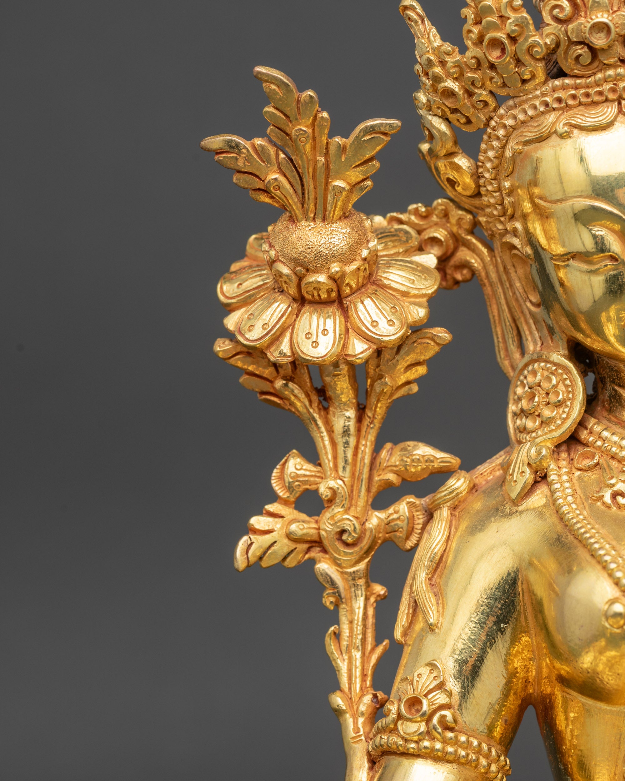 Green Tara (Sgrol-ljang) Statue | Handcrafted Buddhist Art from Nepal