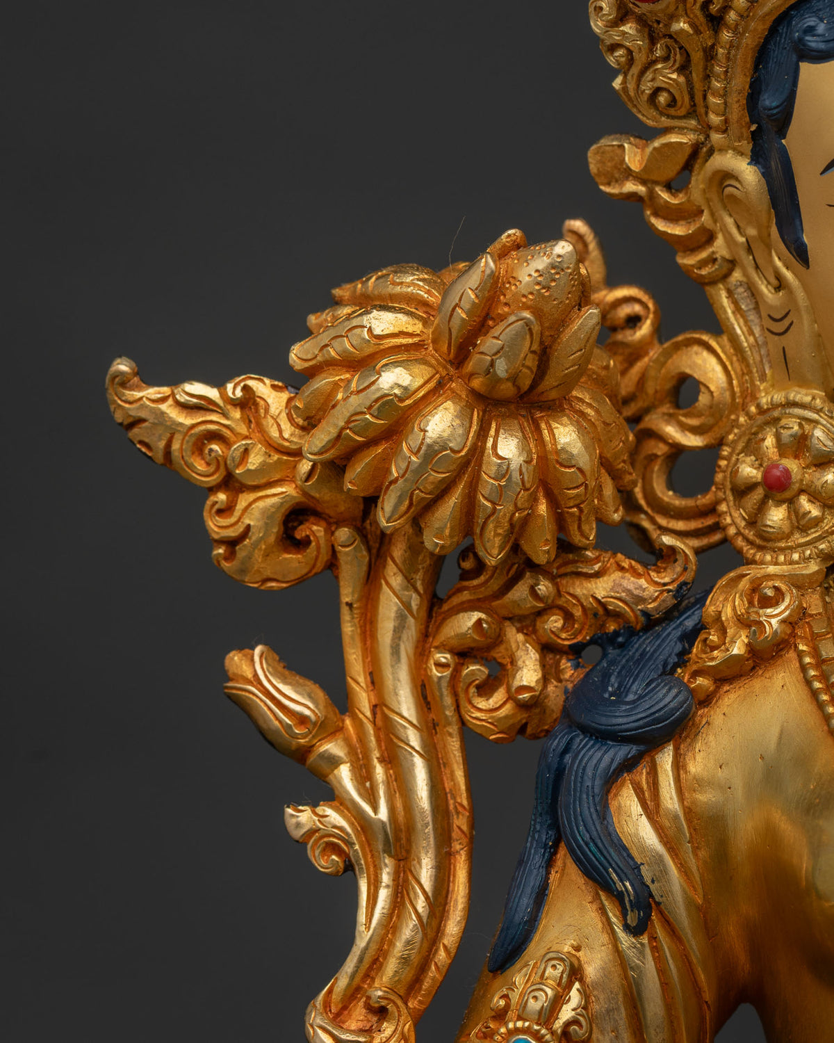 Genuine Handcrafted Green Tara Statue from Nepal | Exclusively Sourced