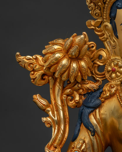 Genuine Handcrafted Green Tara Statue from Nepal | Exclusively Sourced