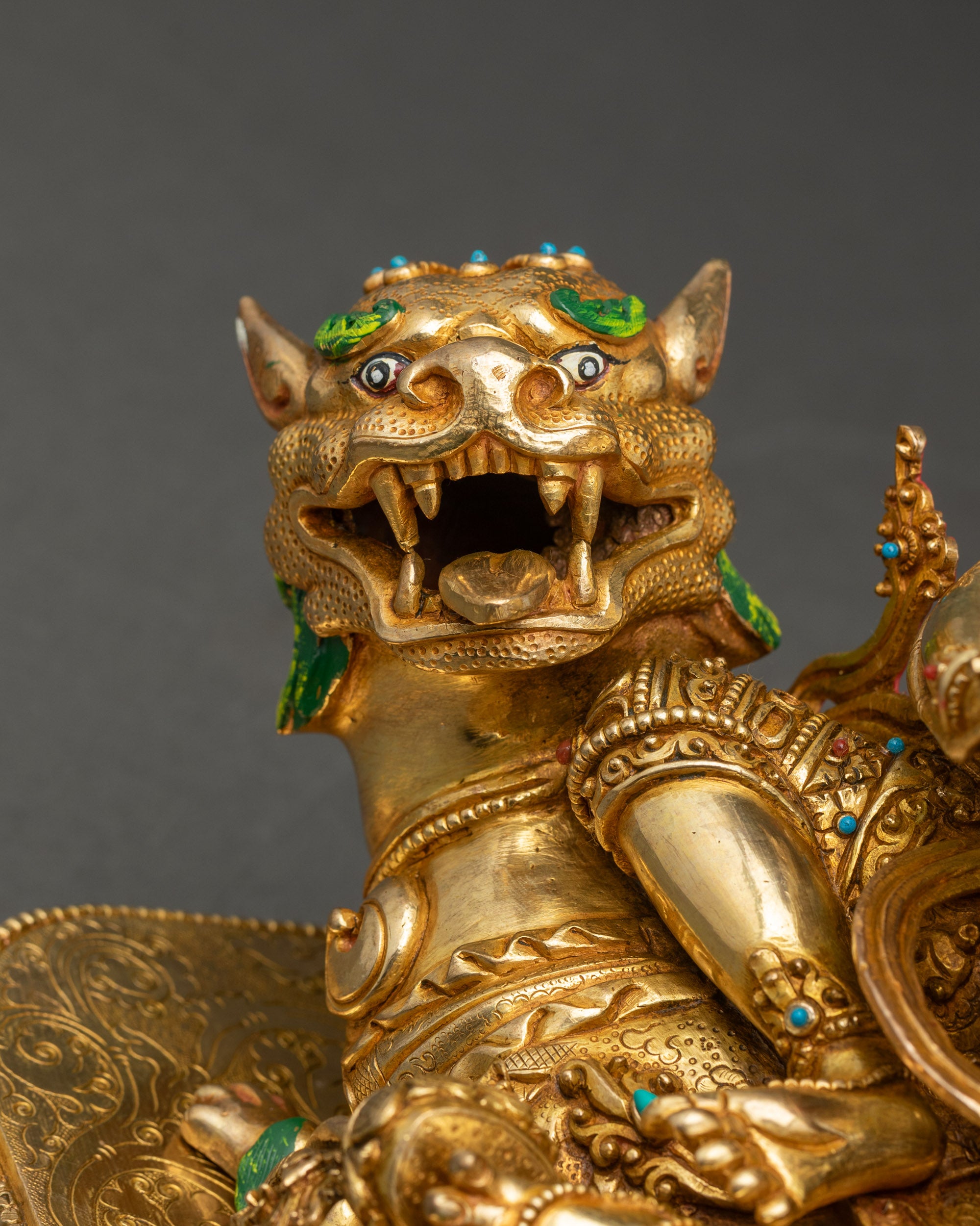 Vadisimha Manjushri Statue | Lion’s Roar Manjushri Buddhist Figurine