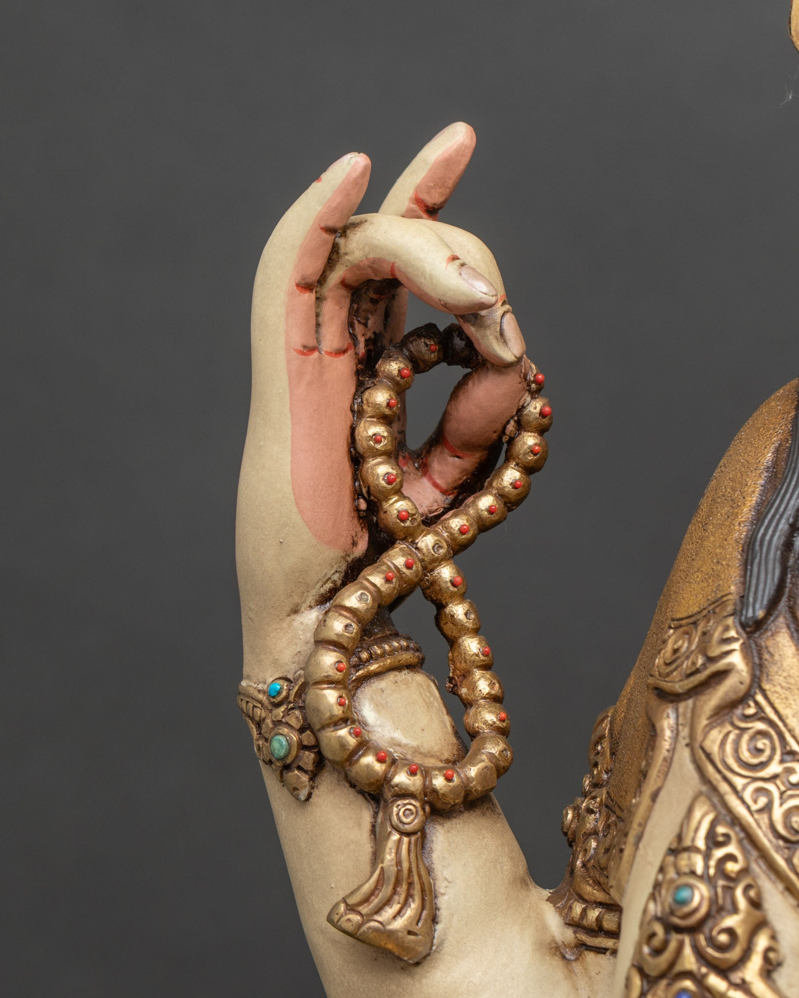 Beautiful Chenrezig Statue | Handmade Tibetan Buddhist Decor
