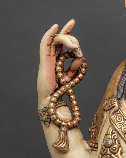 Beautiful Chenrezig Statue | Handmade Tibetan Buddhist Decor