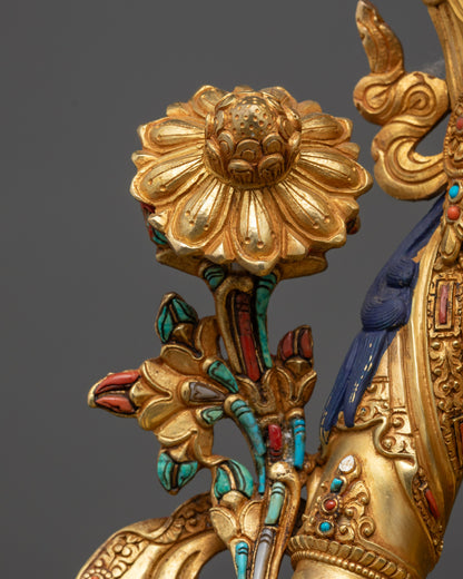 Manifest Tranquility with Green Tara Sculpture | Nepalese Buddhist Art