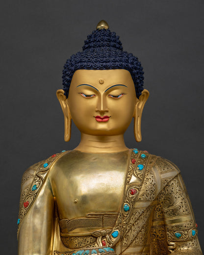 Extra Large Shakyamuni Buddha Statue - Rare Historical Buddha Figurine