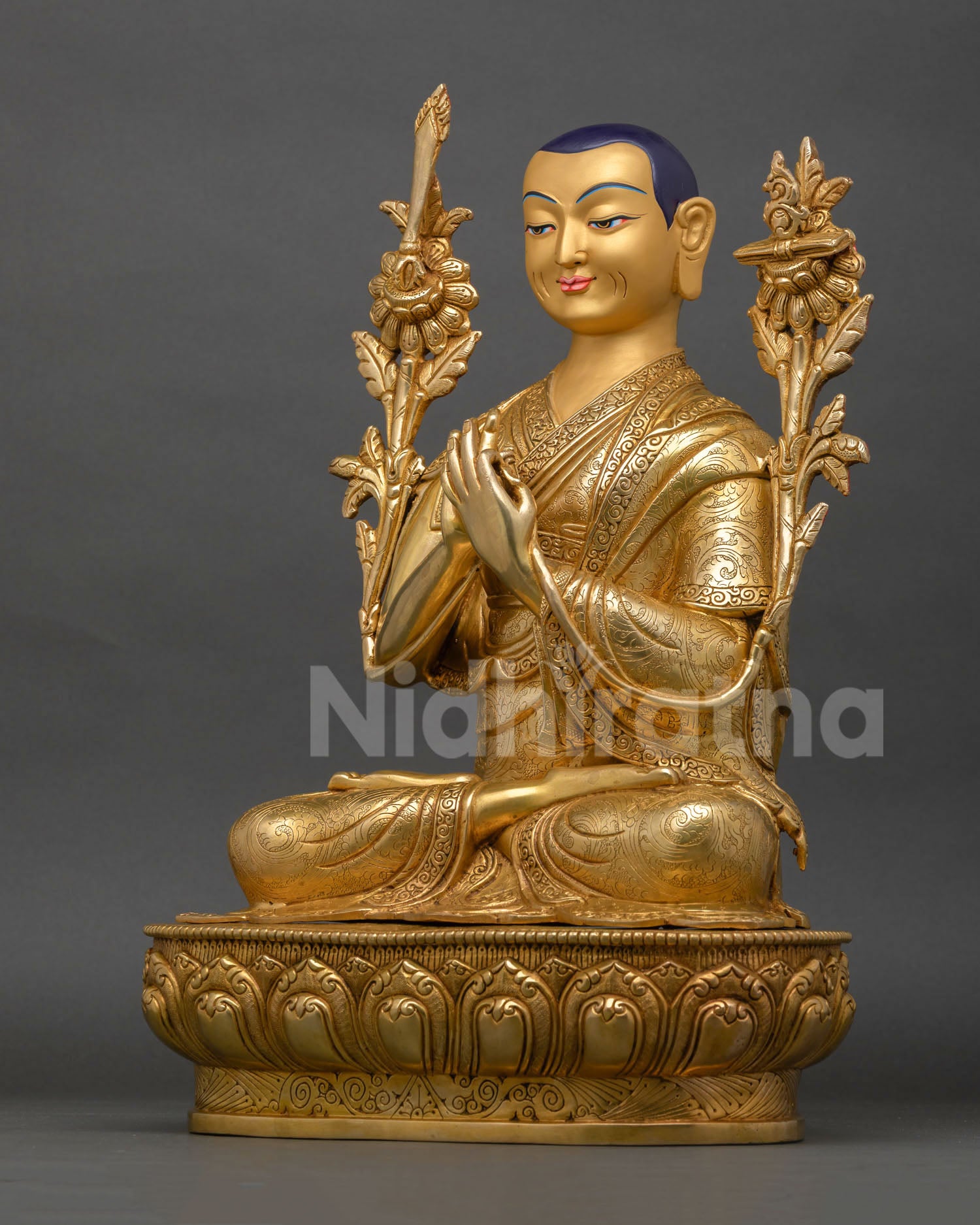 Je Tsongkhapa & Disciples Statue Set | Handcrafted Buddhist Art