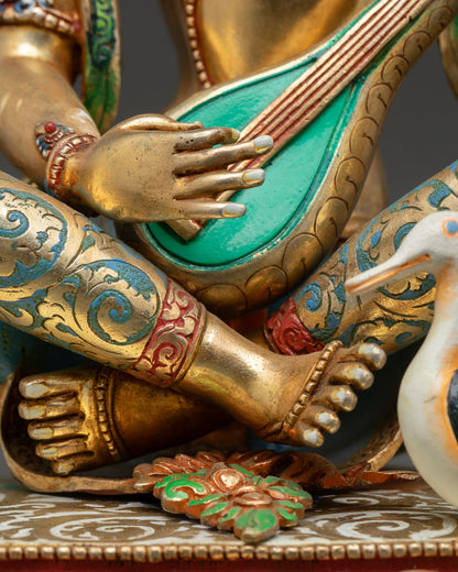 Saraswati Statue | Elegant Goddess of Wisdom Sculpture