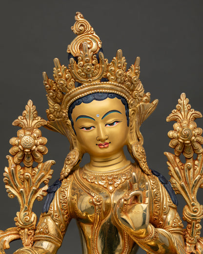 Green Tara Statue | Handcrafted Buddhist Spiritual Art