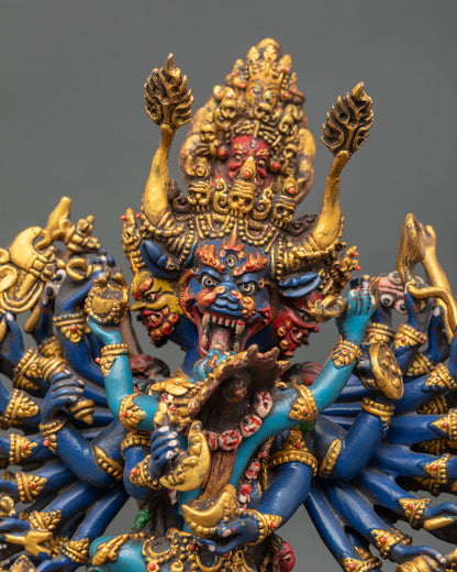 Yamantaka with Consort Sculpture | Traditional Buddhist Art