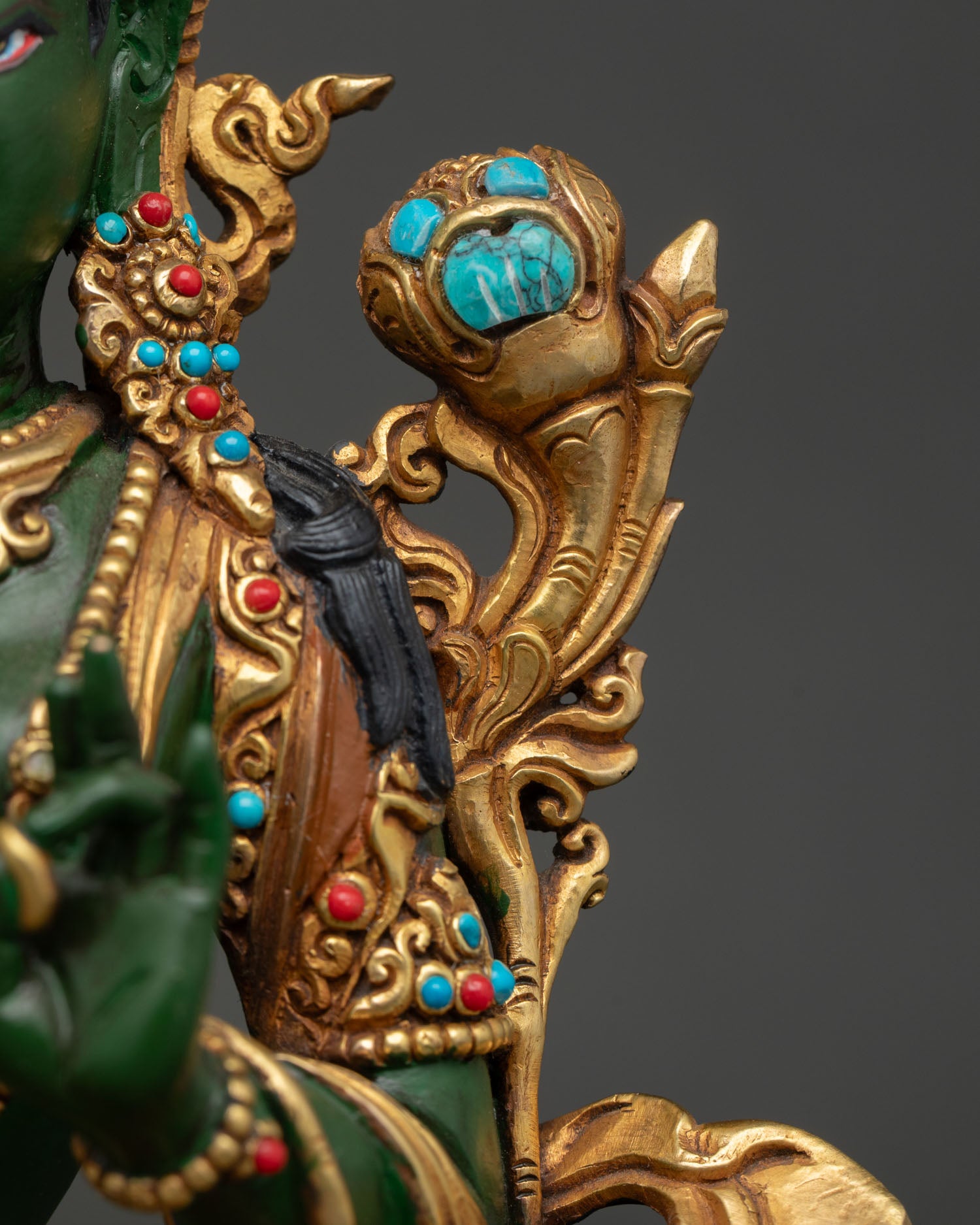 Green Tara Statue | Traditional Buddhist Art for Home Altar