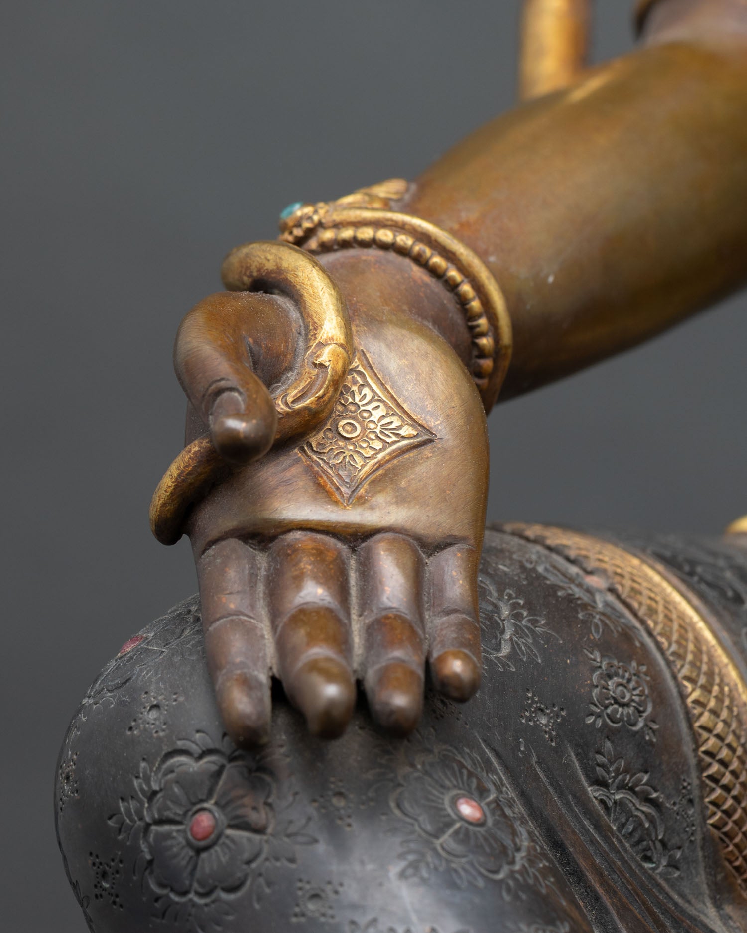 Green Tara Statue for Sale – Copper & Gold Buddhist Artwork