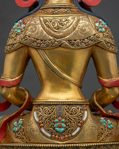Long-Life Buddha Amitayus Statue | Handicrafted Buddhist Artwork