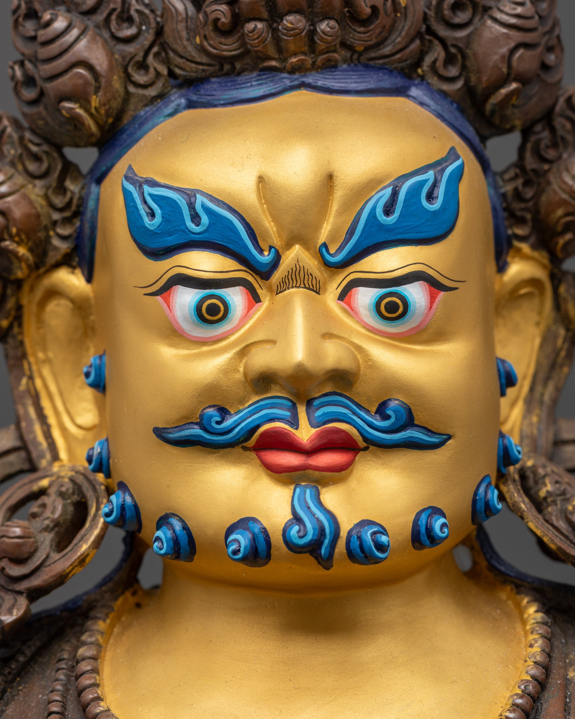 Handcrafted Yellow Dzambhala Statue – God of Wealth from Nepal