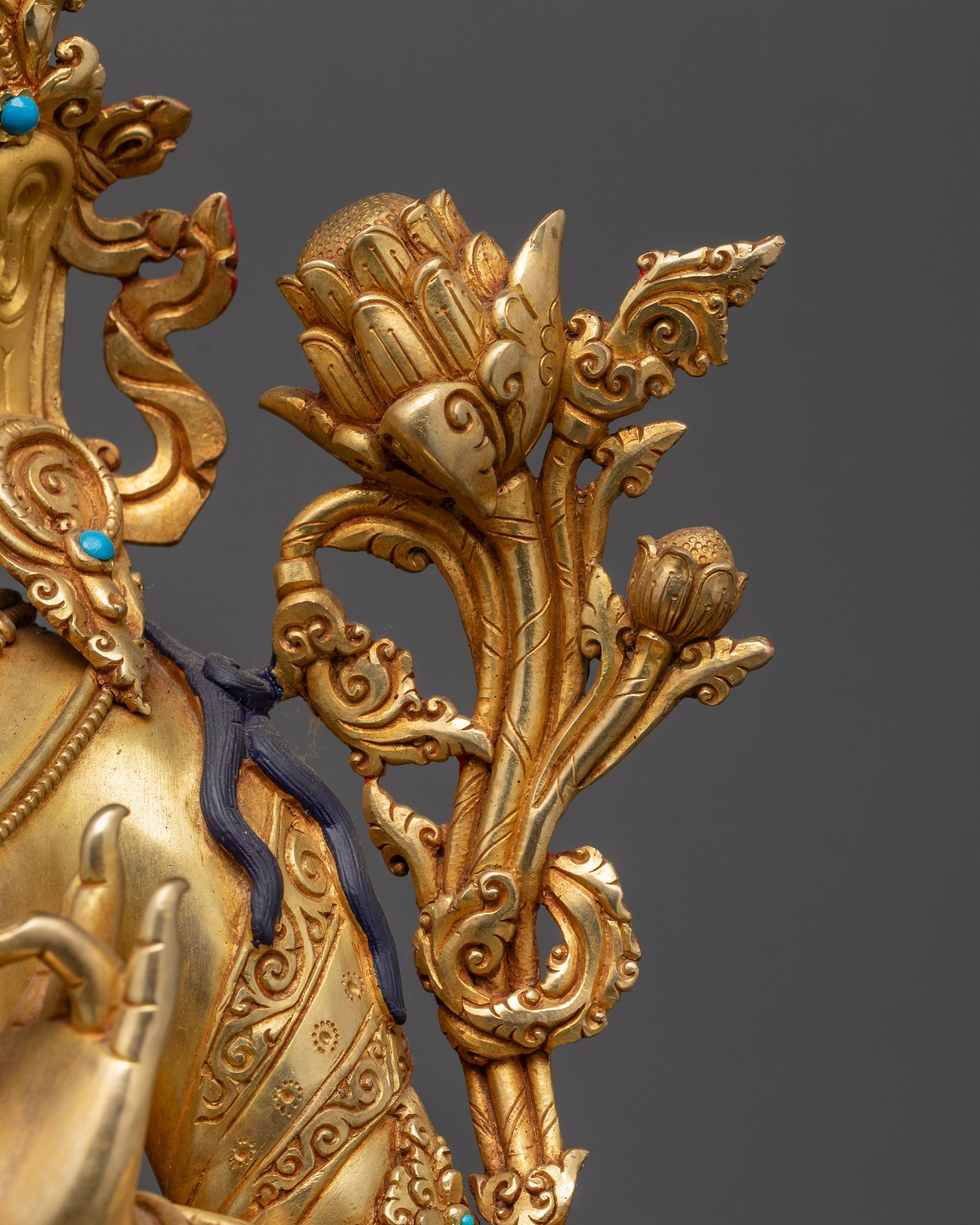 Premium Serene Green Tara Sculpture | Goddess of Mercy & Enlightenment