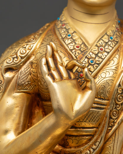 Tsong Khapa Statue Set | Handcrafted Nepalese Artwork