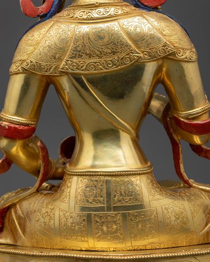 18" Vajrasattva Statue for Meditation | Seated Buddha of Purification