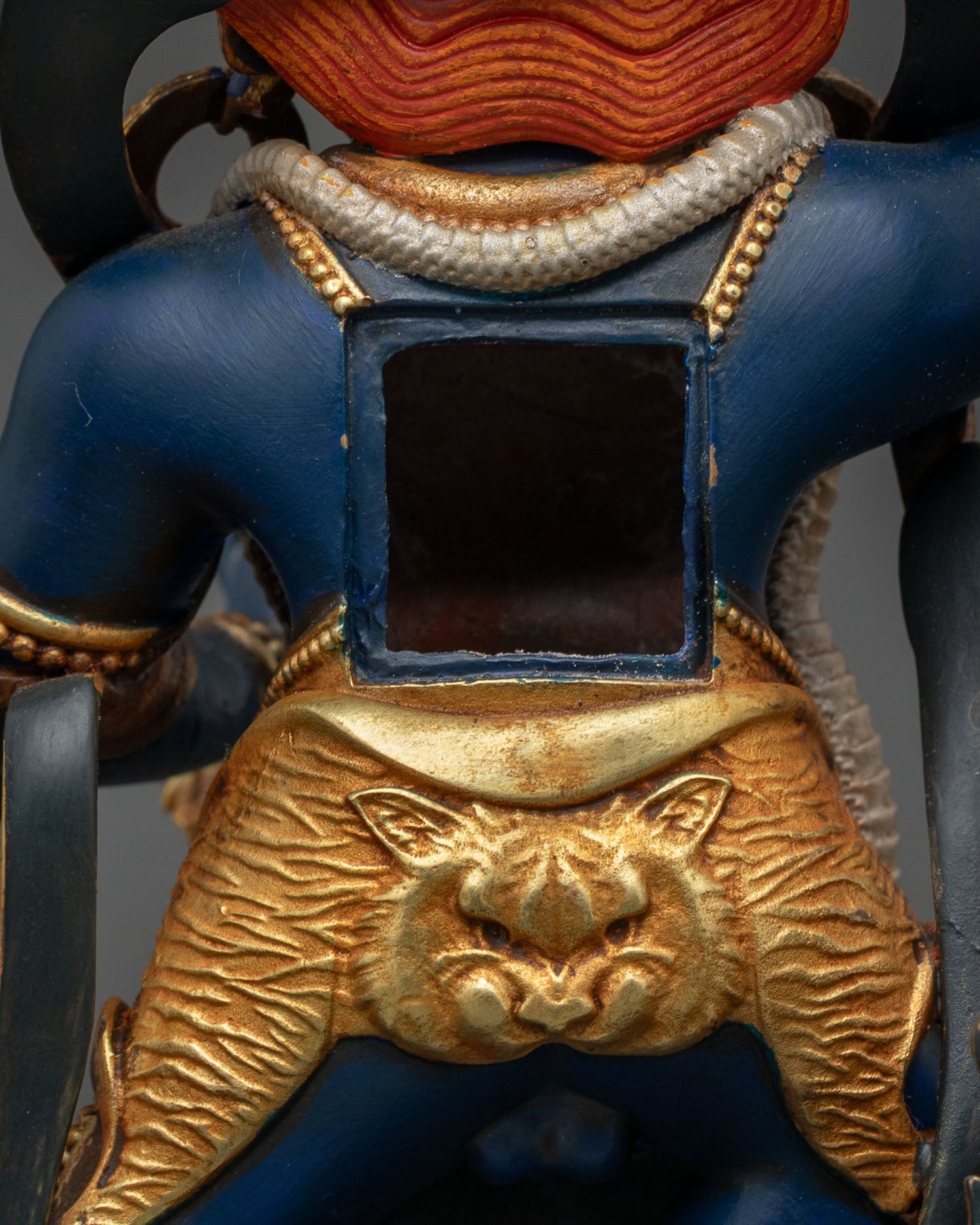 Protector Vajrapani Statue | Hand-Painted Copper Sculpture from Nepal