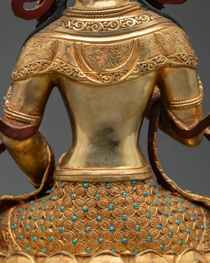 Vajrasattva Statue from Nepal  – Authentic Handmade Tibetan Art