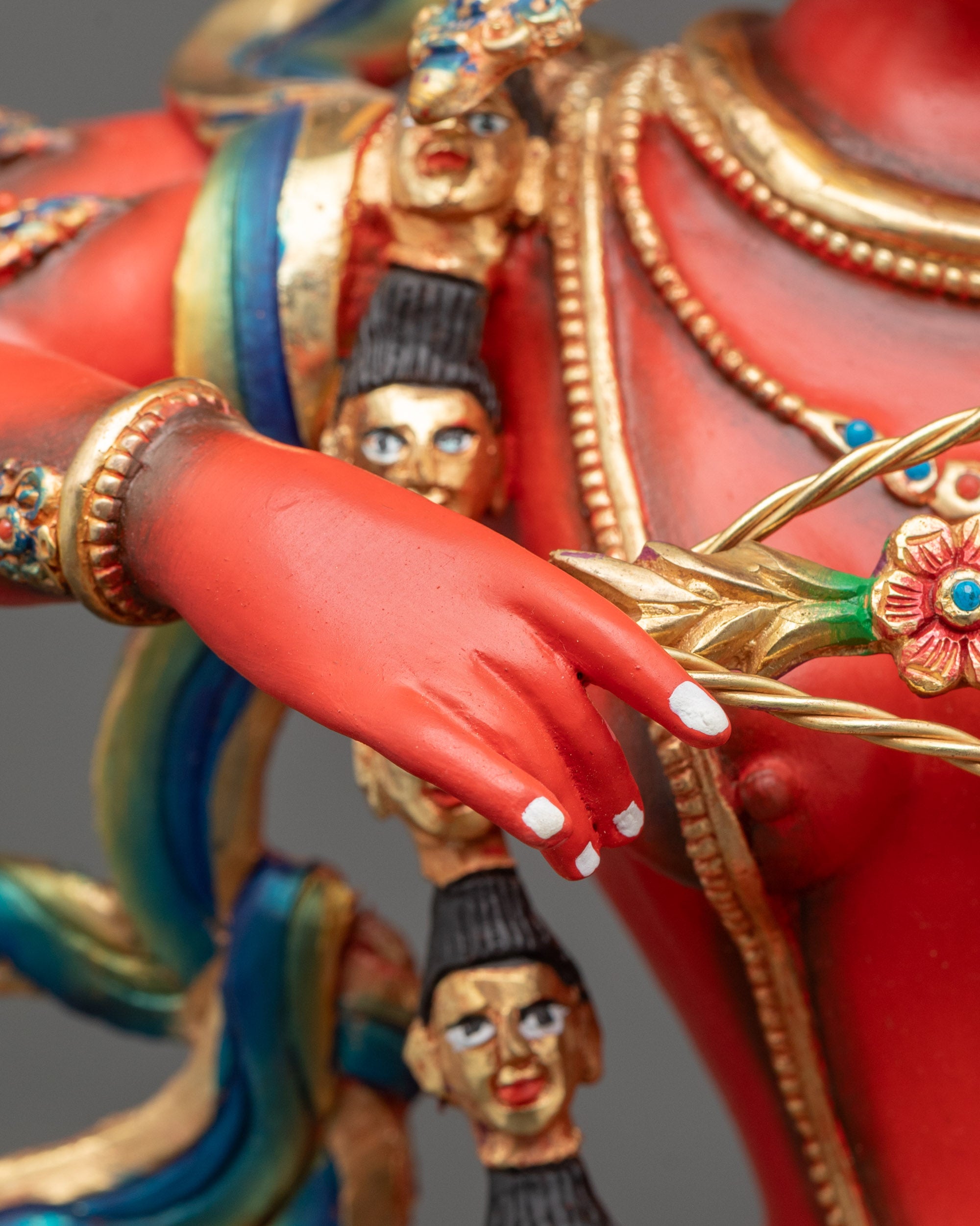 Dakini Kurukulla Statue | Red Hued Tantric Goddess Artwork