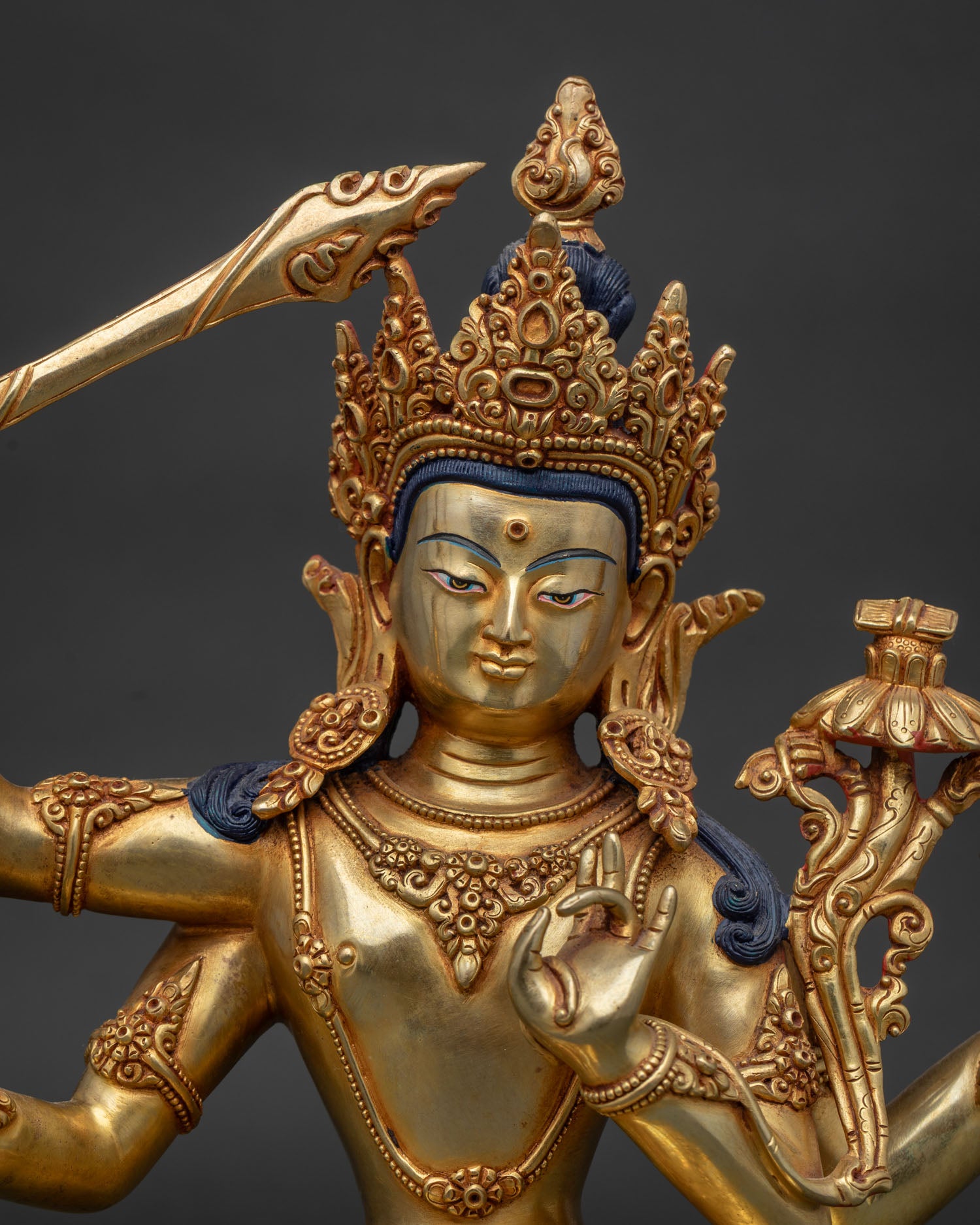 Maha Manjushri Statue | Nepali Artisan-Crafted Sacred Sculpture