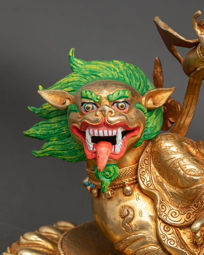 Namtoshe on Snow Lion Statue | Protector of the North Vaishravana