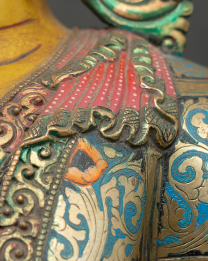 Hand-Painted Shakyamuni Buddha Statue | Buddhist Art