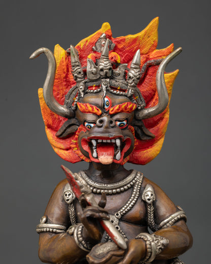Wrathful Yamantaka Statue | Buddhist Protector Deity