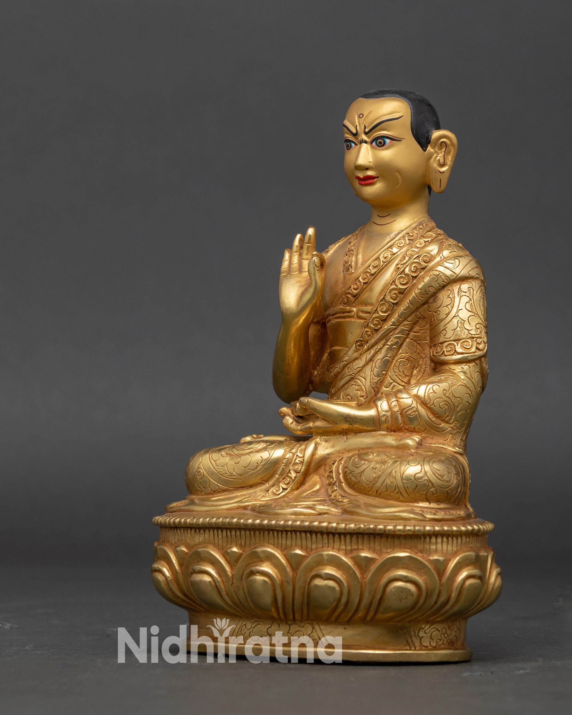 Tsongkhapa Statue Set with Two Disciples | Lost-Wax Craftsmanship