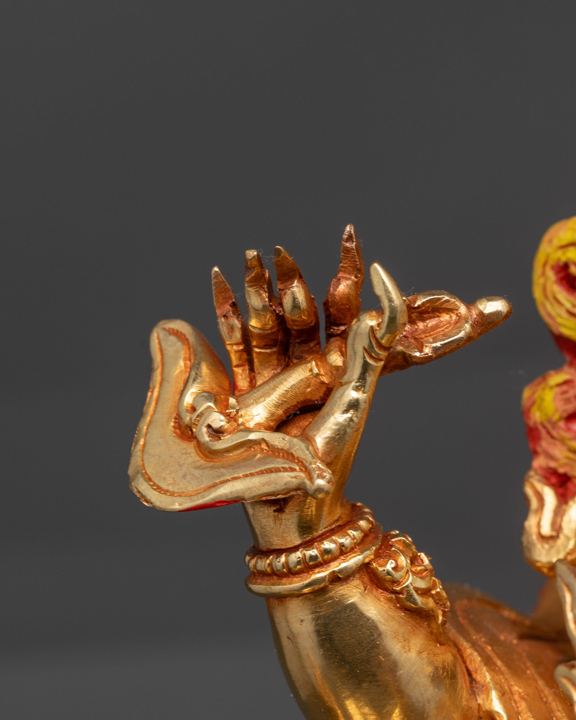 Sacred White Mahakala Sculpture | Divine Protector Deity for Rituals