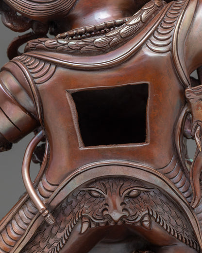 Buddhist Hayagriva Statue | Oxidized Copper Artwork from Nepal