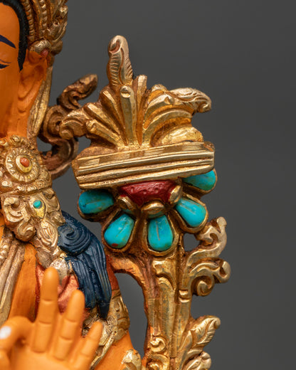Manjushree Wisdom Deity Statue | Buddhist Spiritual Decor