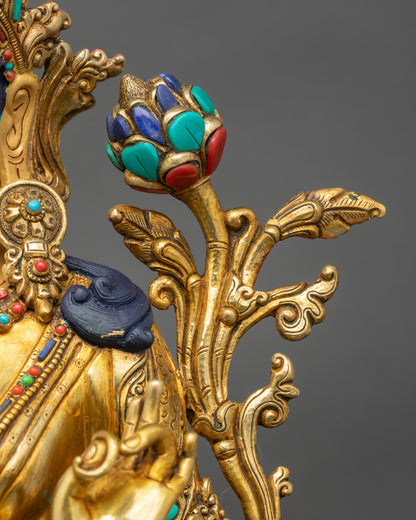 Premium Green Tara Statue | Vajrayana Buddhist Goddess for Blessings