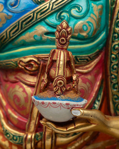 Standing Guru Rinpoche Statue | Buddhist Zen Decor from Nepal
